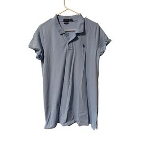 Ralph Lauren Polo Size XL The Mesh Mini Dress Light Blue